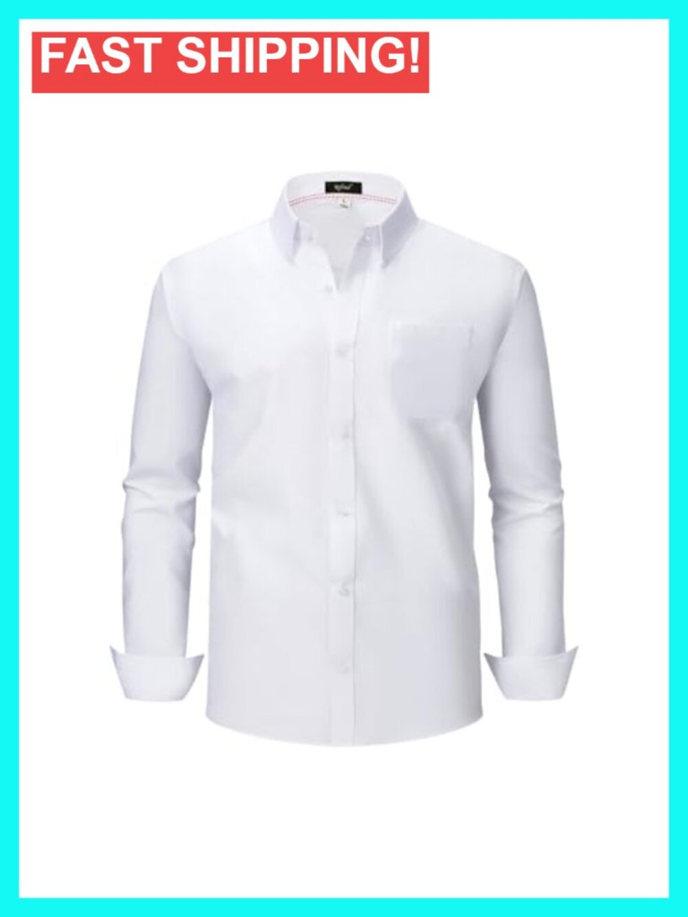 Oxford Dress Shirts for Men Big & Tall Button Down Long Sleeve Business Casual